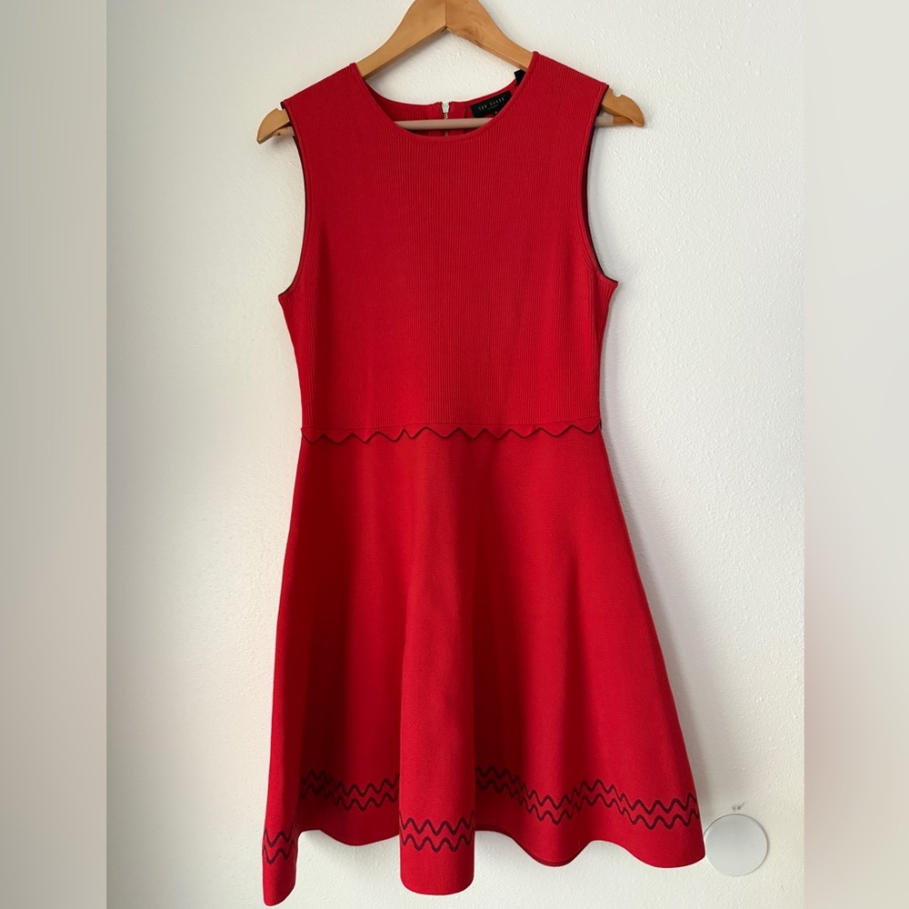 Ted Baker Red Sleeveless Dress